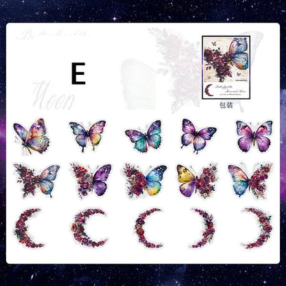 Butterfly of the Stars and Moon Sticker